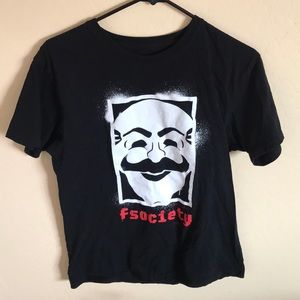 Men’s Medium Black Mr. Robot “F Society” T-Shirt